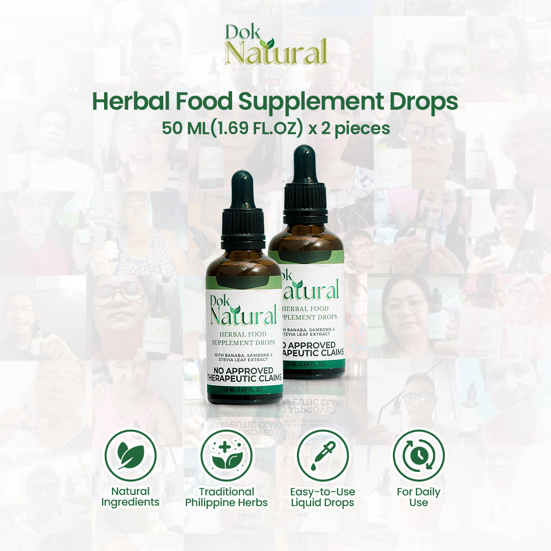 DOK NATURAL Herbal Food Supplement Drops - 2 Bottles