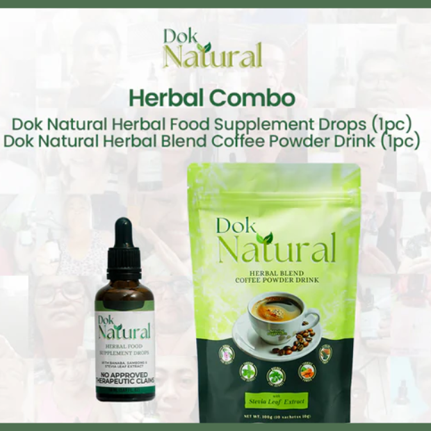 1 PC Dok Natural Herbal Blend Coffee Powder Drink