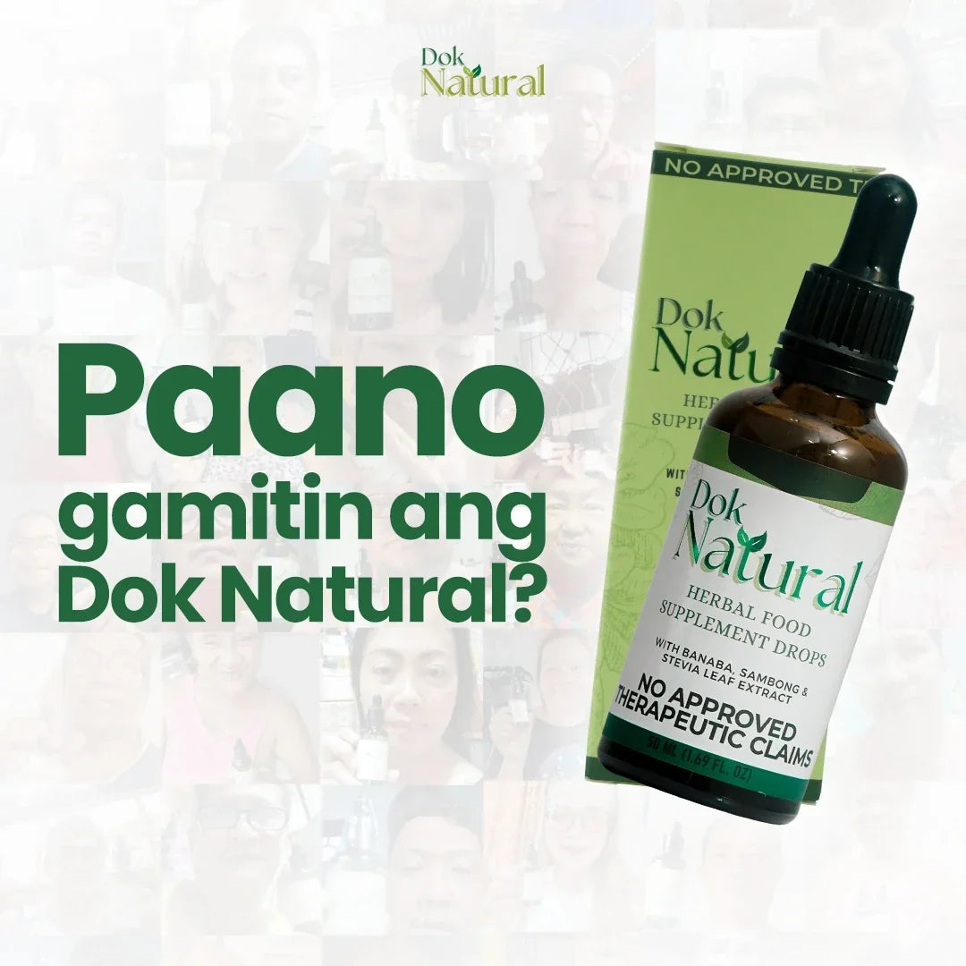 Paano gamitin ang Dok Natural Herbal Food Supplement Drops — 3 drops sa tubig