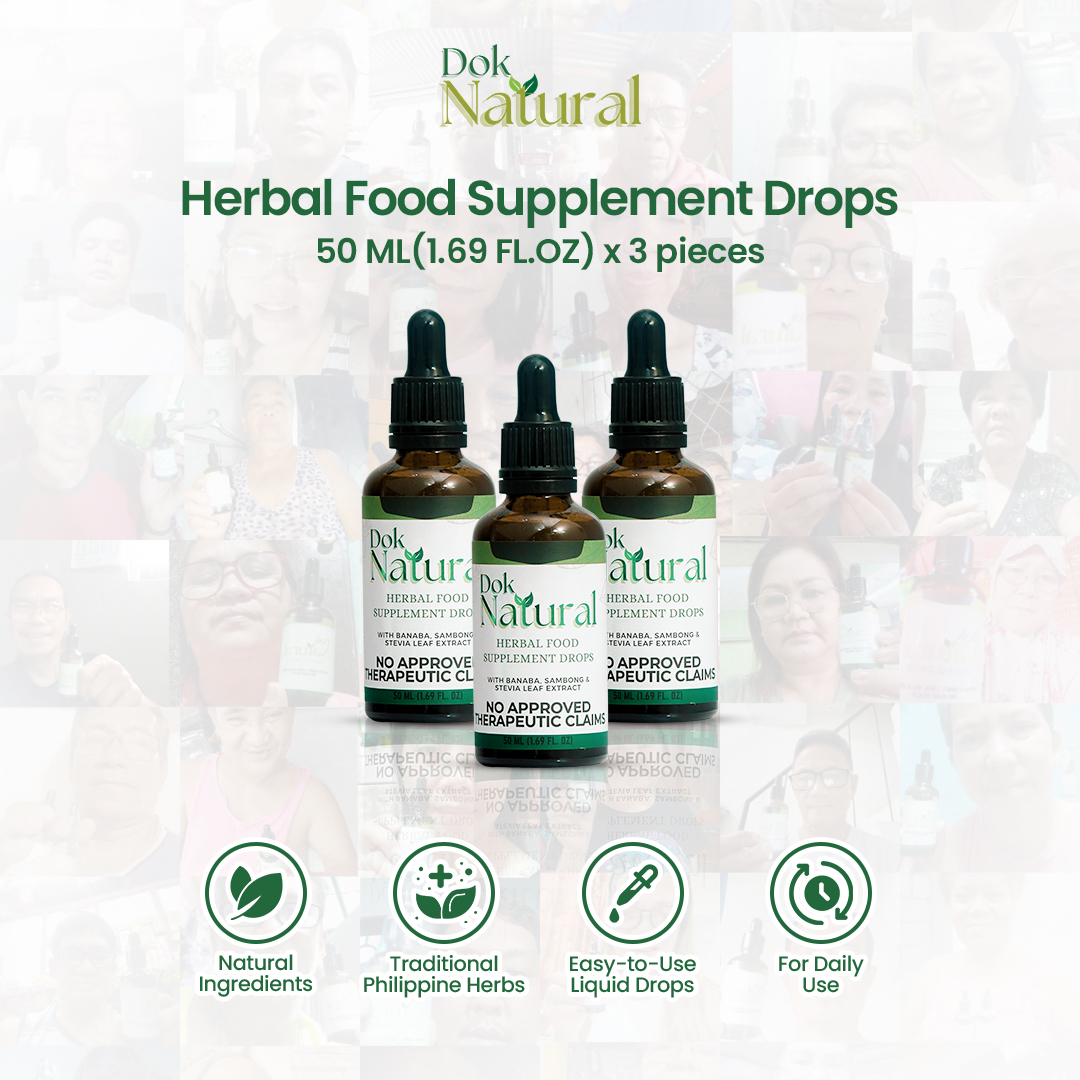 DOK NATURAL Herbal Food Supplement Drops - 3 Bottles
