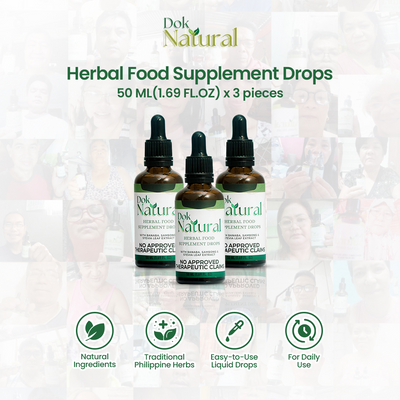 DOK NATURAL Herbal Food Supplement Drops - 3 Bottles