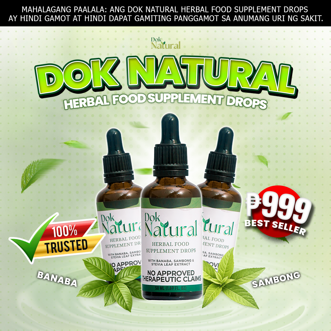 DOK NATURAL Herbal Drops with Banaba, Sambong, Stevia - Ginhawa Trio Bundle
