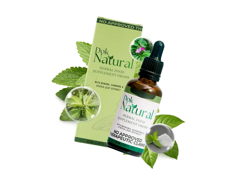 DOK NATURAL Herbal Drops - Gawa sa Sambong, Banaba, at Stevia