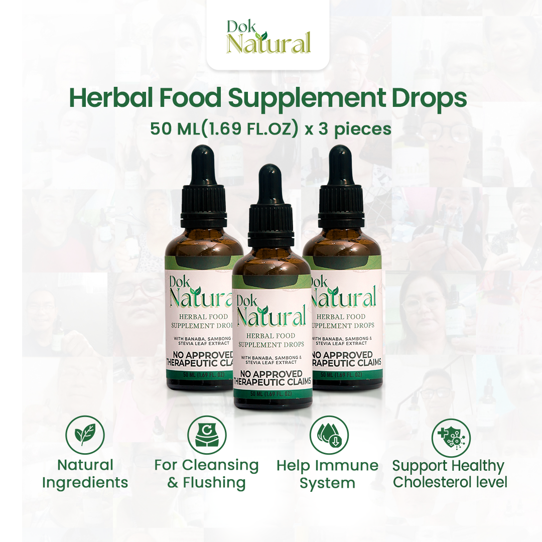 3 PCS Dok Natural Herbal Food Supplement Drops